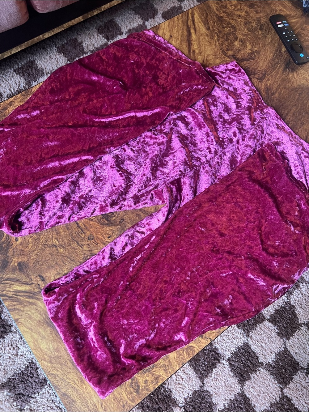 Pink Velvet flared pants